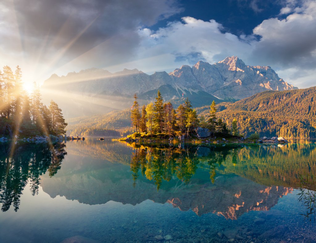 Natur Highlight an der Zugspitze  Der Eibsee 